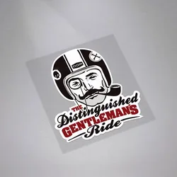 Retro De Voorname Gentleman 'S Ride Cafe Rider Reflecterende Motorsticker Decor Motorfiets Lichaamshelm Sticker Accessoires