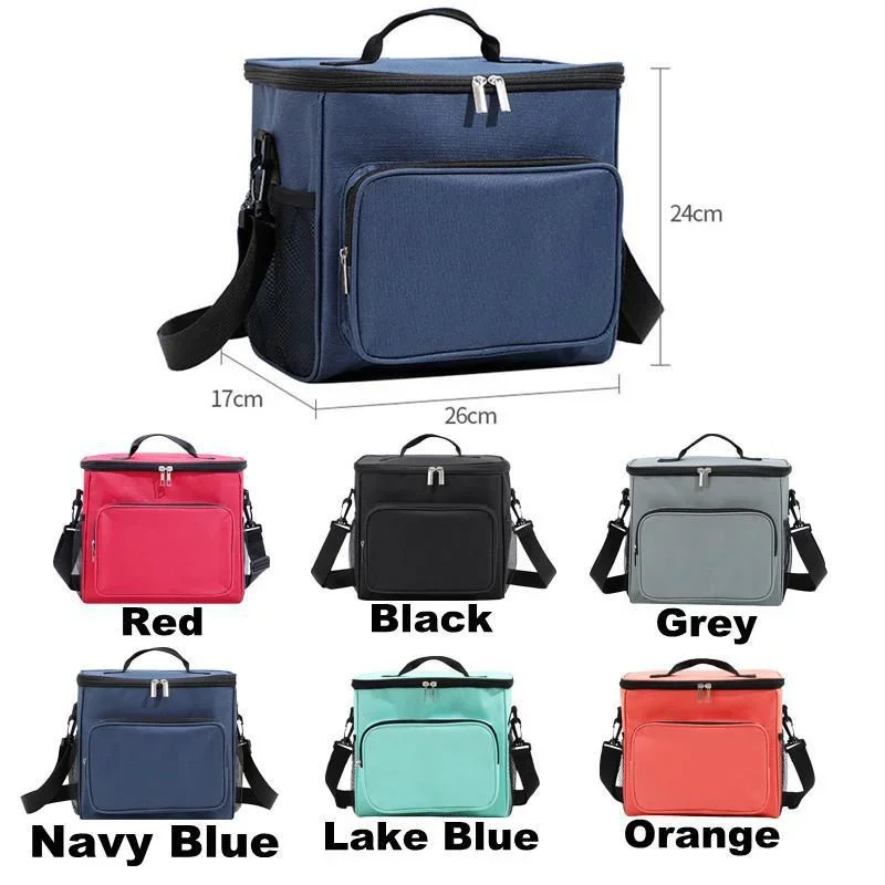 Crossbody Lunch Bag Portable Outdoor Picnic Bag Thermal Insulation Large Capacity Ice Bags Lunch Box Ice Storage Shoulder Bags