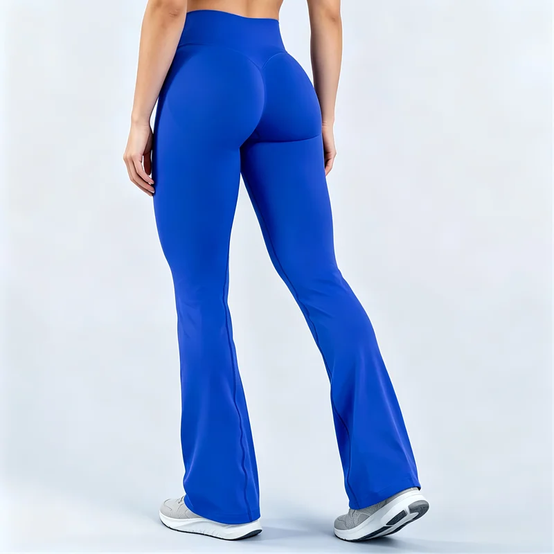 HISTELLO Vision Flare Leggings pour femme, taille croisée, sans couture, effet push-up, anti-transparence, extensibles, pour le yoga, le sport, la gym et le fitness