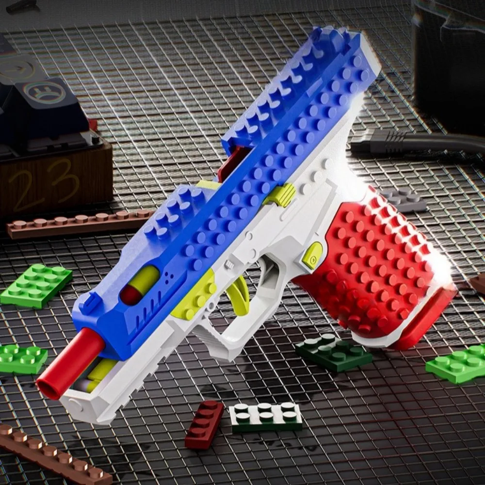 Various Styles DIY Assemble Building Block Play Toy Shell Ejection Soft Bullet Creative Educational Construction Toy
