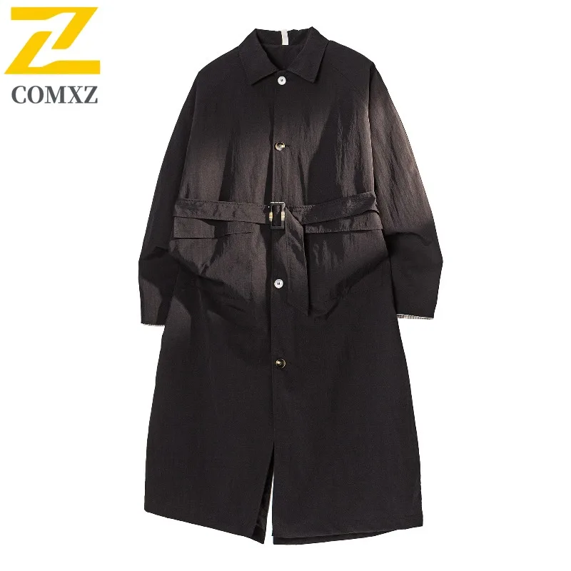 

COMXZ Urban Mens Jacket Comfortable Outdoor Work Lightweight Windbreaker Casual Lapel Business Style Windproof Autumn Mens Coat