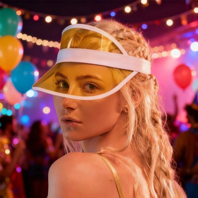 

Retro Candy Color Fashion Women's Sun Hat Open Visor Empty Top Golf Hat Outdoor Sports Seaside Vacation Sun Visor