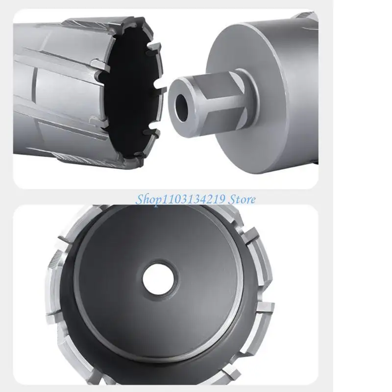 N5KC 12-28mm TCTS CUTTER (Shank in riper-in). 75mm حفرة معدنية المنشار. 3/4 "كربريد جوفاء الحفر بتات التدريبات المغناطيسية.