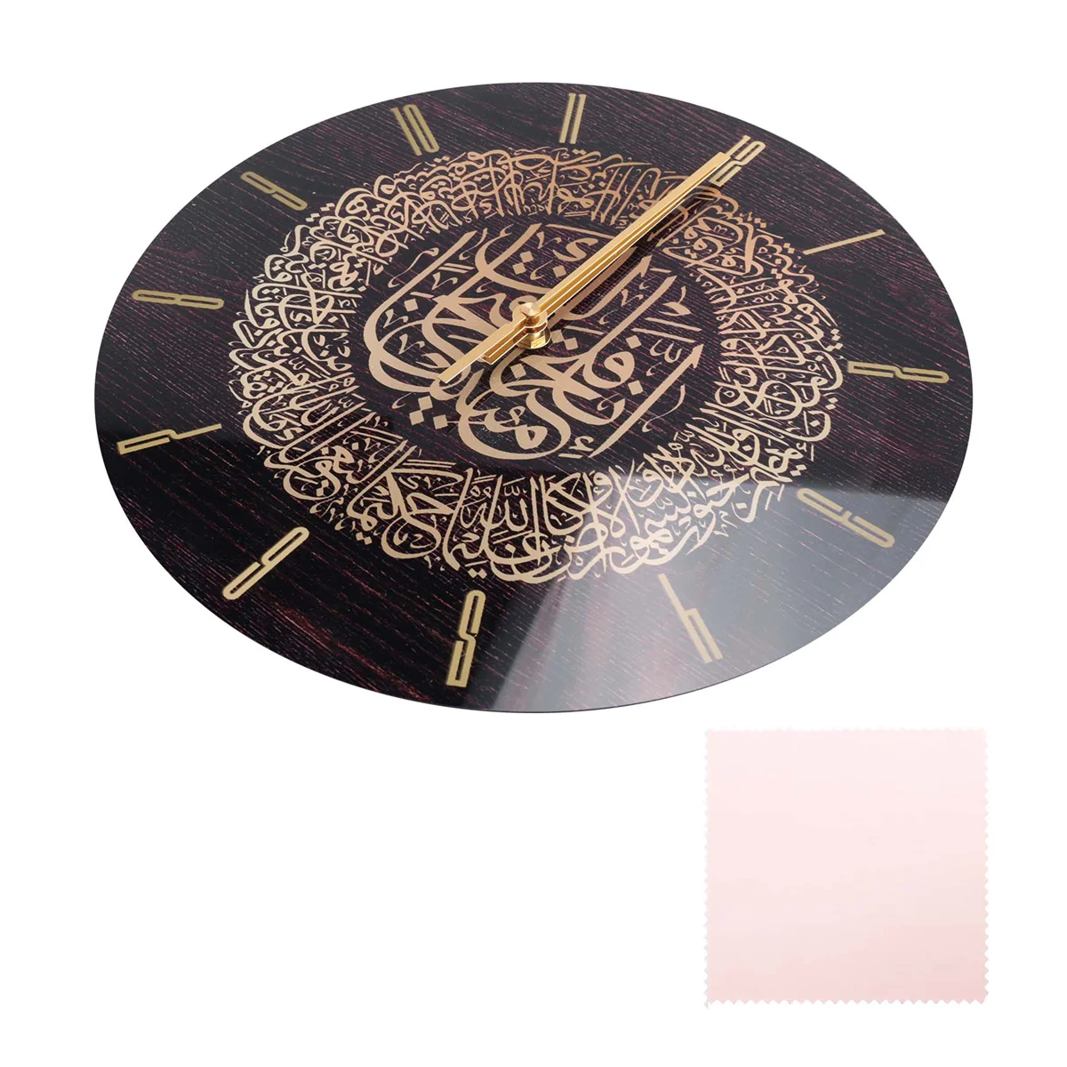 الاكريليك ساعة حائط إسلامية 30 سنتيمتر مسلم المنزل ديكو ساعة حائط الخط الجدار الديكور الفن ساعة حائط داخلية (الذهبي)-AA80