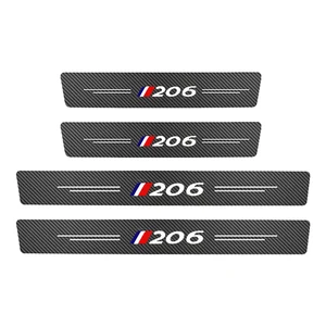 Carbon -Car Carbon -Kennzeichnung, Beschützerstreifen für Peugeot 206, 207, 208, 306, 307, 308, 406, 408, 2008, 5008, 4 Pces 8 Hauptaufkleber Peugeot 308 - №8