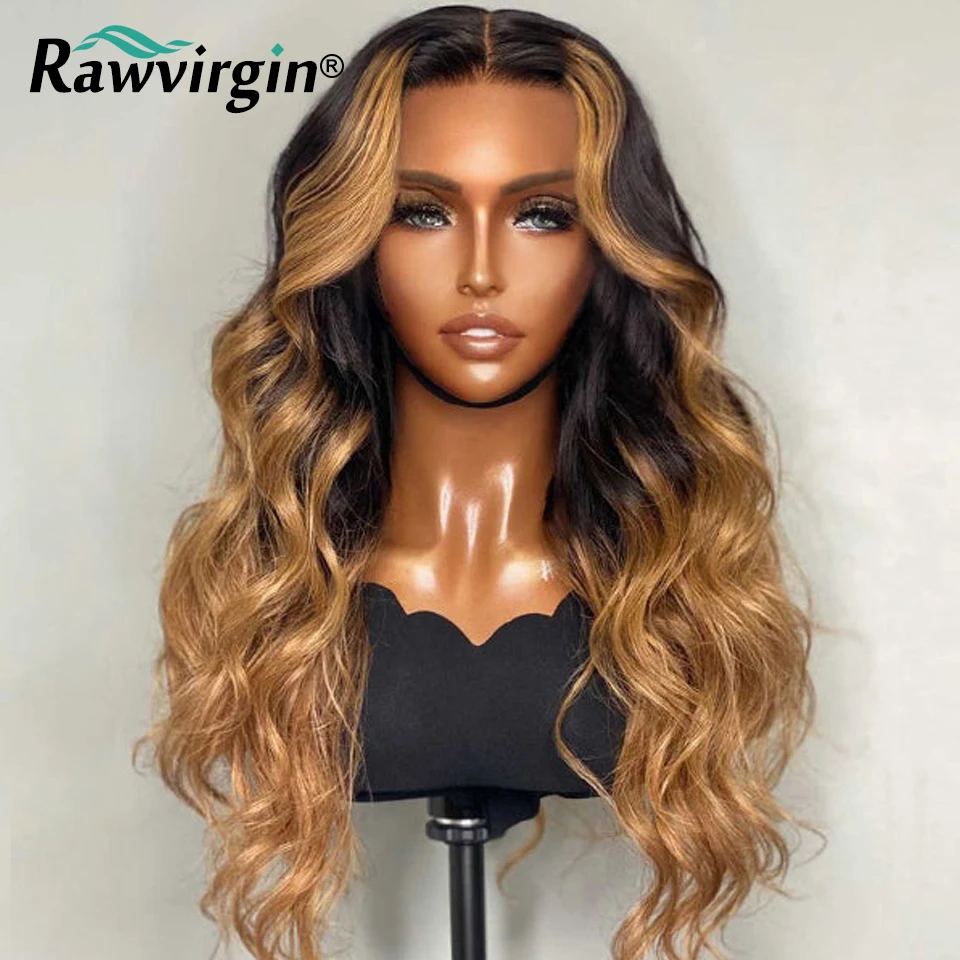 13x6 Lace Front Human Hair Wig For Women #27 Honey Blonde Colored 13x4 Lace Frontal Body Wave Wig Brazilian Remy Hair Cosplay