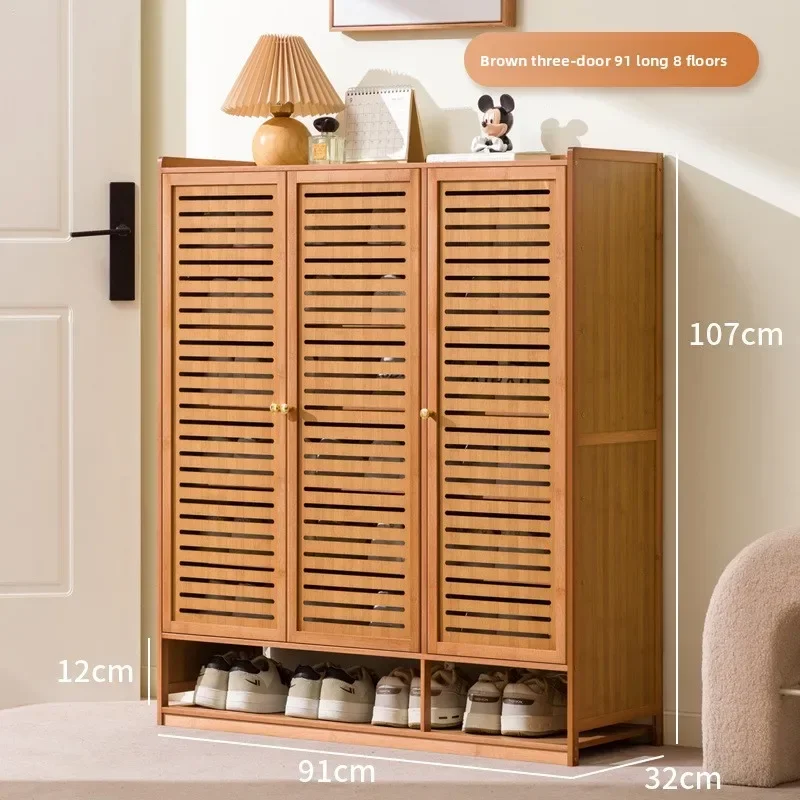 Shoe cabinet high vertical light luxury high sense household door entrance porch storage large capacity deodorant storage shoe