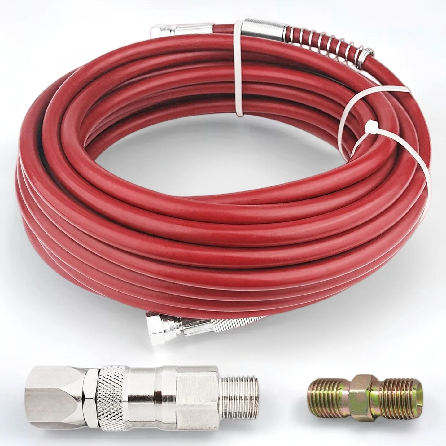 

1/4" 10m Airless Paint Sprayer Hose, 3300PSI High Pressure Flexible Red Hose with Connectors for Painting