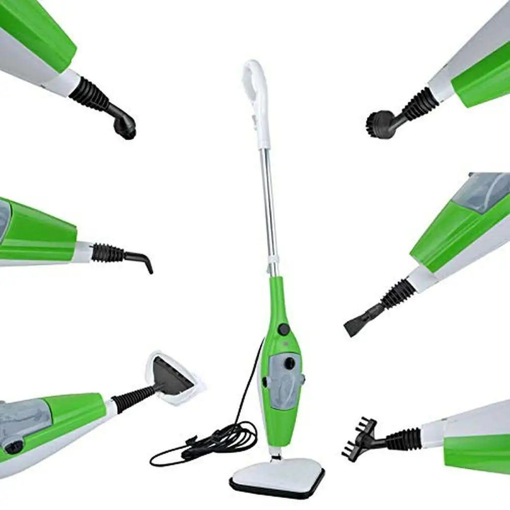 10-in-1 Adjustable Steam Modes Detachable Handheld Steam Mop Cleaner with Accessories Floors Windows Carpet FZ-STEAM-MOP