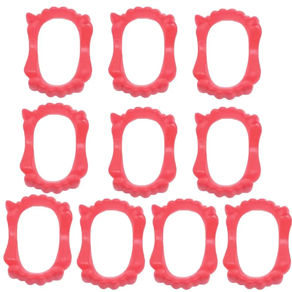 

10 шт./компл. светящиеся протезы, пластиковые оборотня, Хэллоуин, искусственные зубы, реквизит для косплея, зомби, искусственные зубы, карнавал