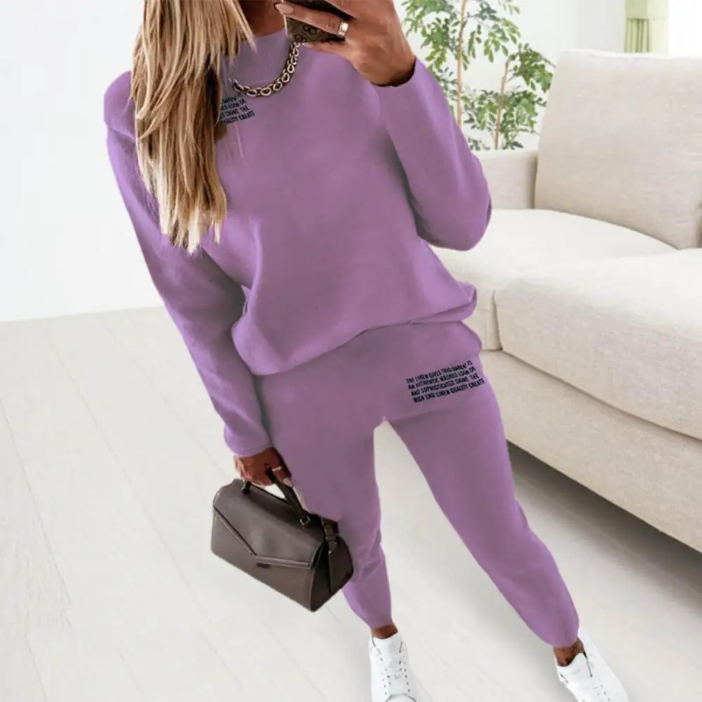 

Women Two Piece Sets Tracksuit Turtleneck Sweatshirt Drawstring Pants Suit Female Spring Autumn Long Sleeve Pullover Sports Set