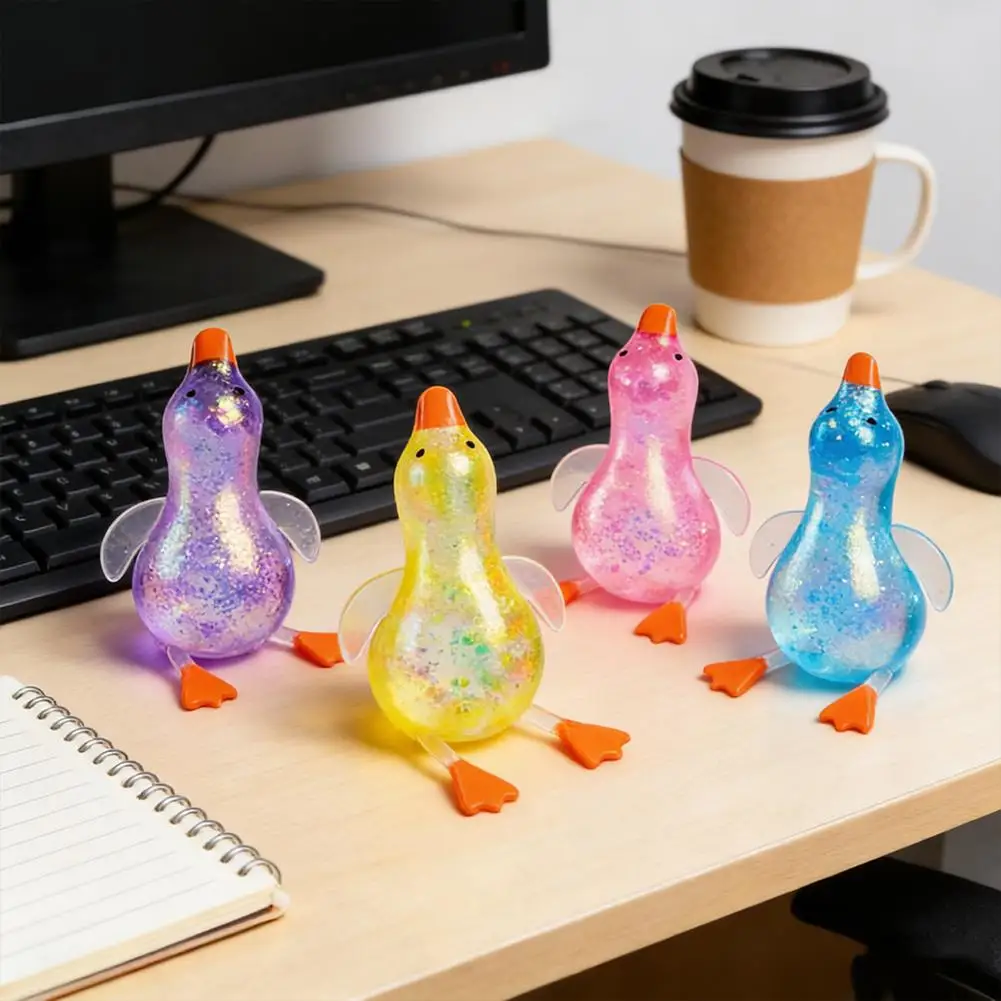 Squishy Colorful Little Duck Pinch Fun Fidget Toy Adult Decompression Slow Rebound Vent Squeeze Ball Children Birthday Gift view 4