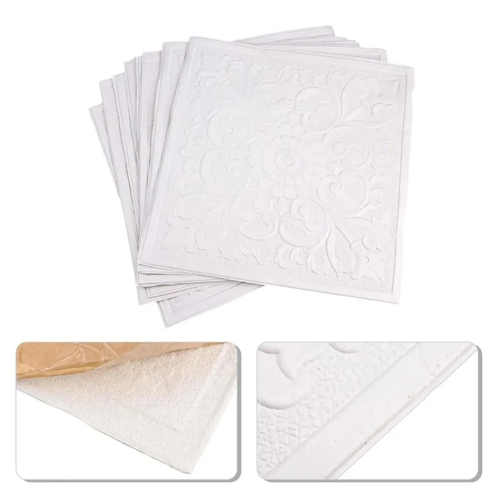 35*35cm Self-adhesive Wallpaper Waterproof Anti-collision 3D Tile Brick Peel and Stick Wall Sticker Bed Room Decoration