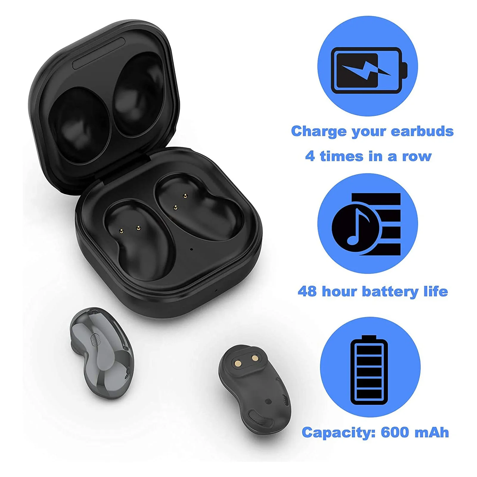 Wymienne etui do ładowania słuchawek dousznych z kablem ładującym USB do Samsung Galaxy Buds Live SM R180