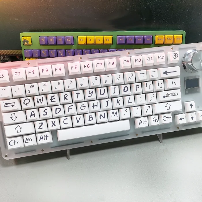 133 teclas graffiti keycaps para cereja mx switch teclado mecânico minimalista branco cereja perfil pbt letras grandes keycap diy