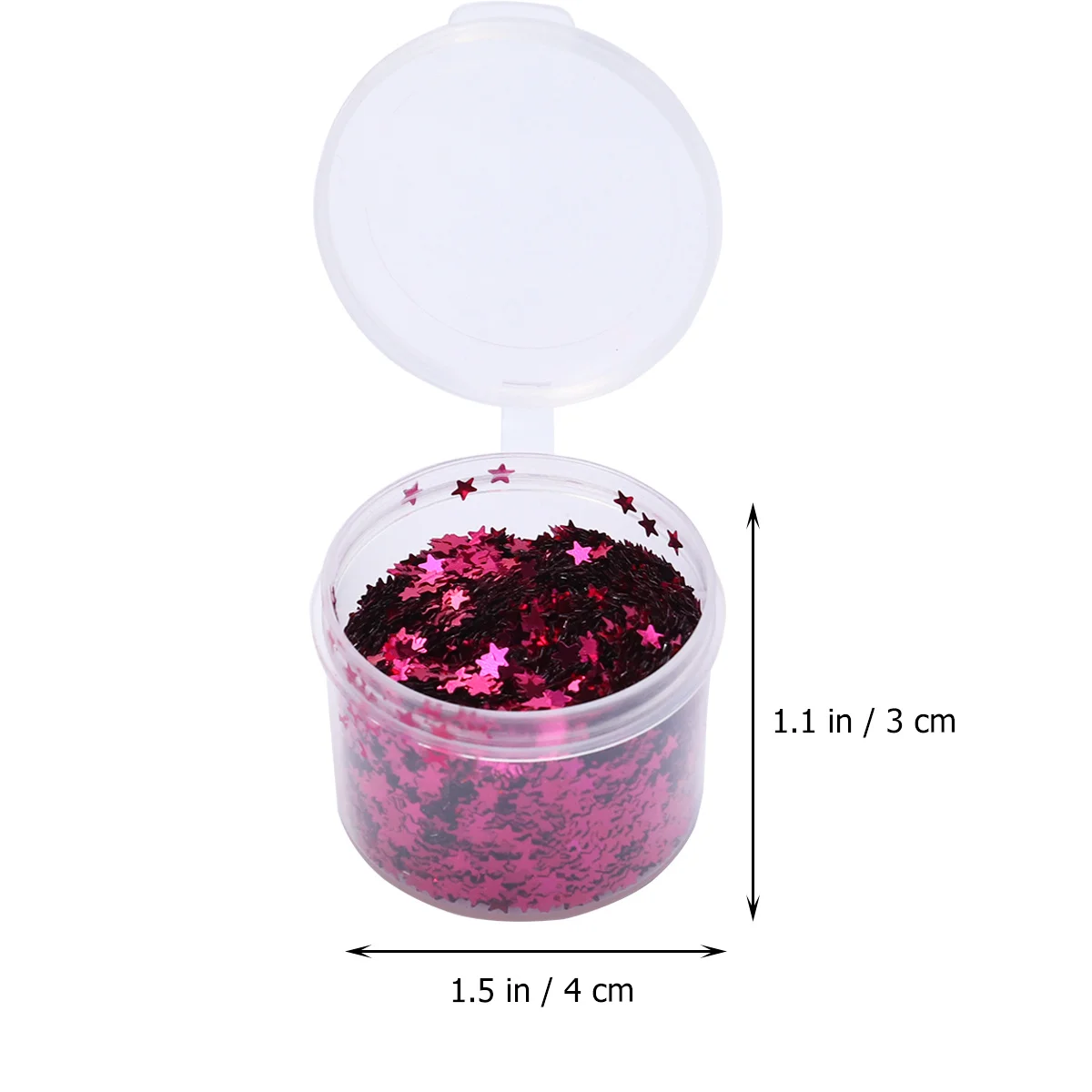 3Mm Star Sequins Five Pointed Rosy Color Retention DIY Craft Supplies for Nail Art Organizer Mobile Phone Shell Party Favor Bags
