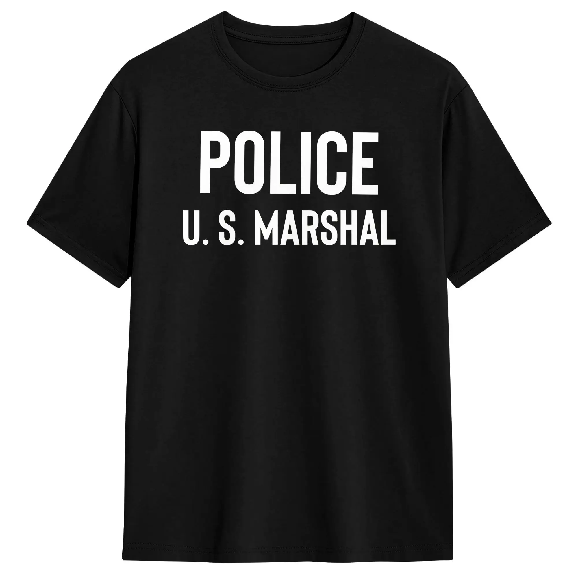 U.S. Marshal Police Law Enforcement T Shirt Summer  100 Cotton T Shirts For Male Casual Tshirt Short Sleeves Y2K Funny Clothing