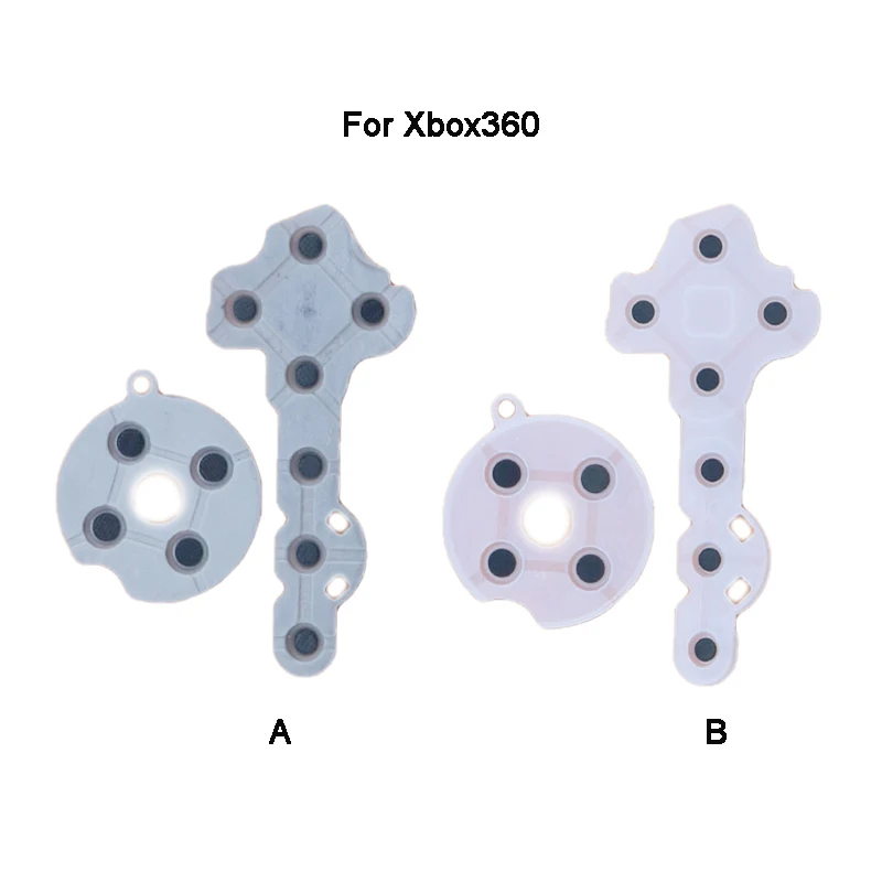 Yuxi-xbox360コントローラー用シリコン導電性キーパッド、粘着ボタン、交換用ゴムパッド、1セット