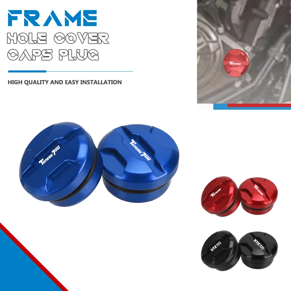 

Motorcycle Frame Hole Cover Cap Plug Falling Protector Decorative Frame Cap Set FOR YAMAHA XTZ 700 TENERE 700 RALLY EDITION T7