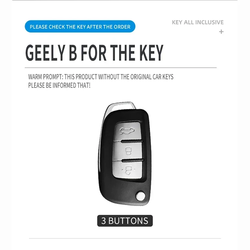 Fashion TPU Car Key Remote Case Cover For Geely Emgrand 7 EC7 EC715 EC718 Englon EC7-RV EC718-RV Protector Keychain Accessories