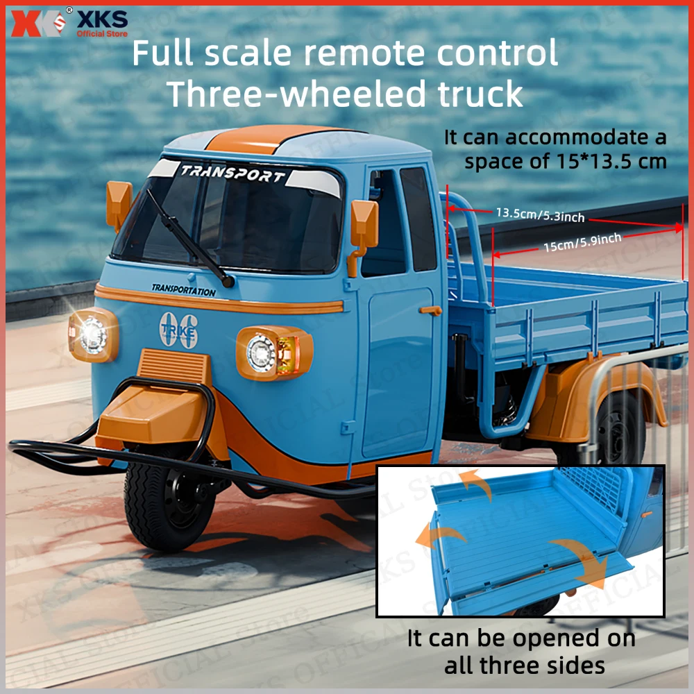 XKS WPL WP22 Moto RC à 3 roues - Véhicule télécommandé à dérive à grande vitesse Dodo, jouet RC électrique rechargeable pour enfants