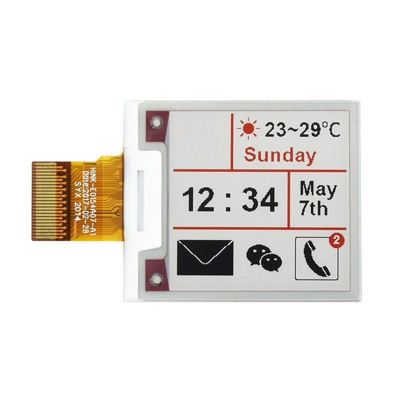 1.54 inch ink screen bare screen B type, electronic paper screen module, red and black and white three colors