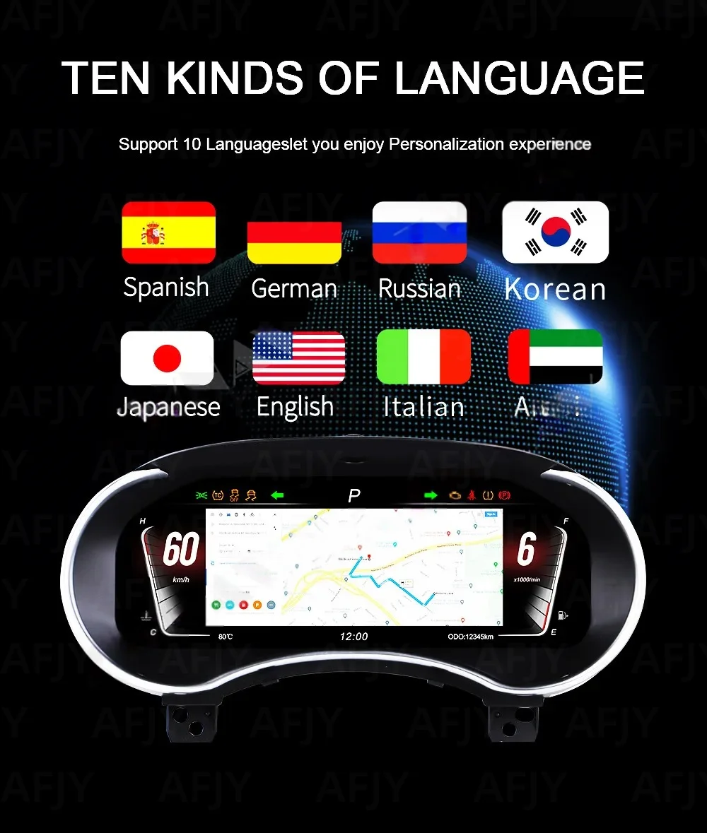 

Цифровая приборная панель для Dodge Durango 2011 2012-2020, кластерный прибор, панель спидометра кабины, экран монитора, система Linux