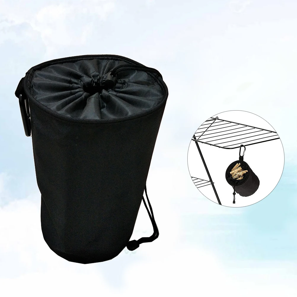 

Clothespins Bag Oxford Fabric Waterproof Hanging Peg Organizer Storage Bag With D-Ring Hook For Clothesline