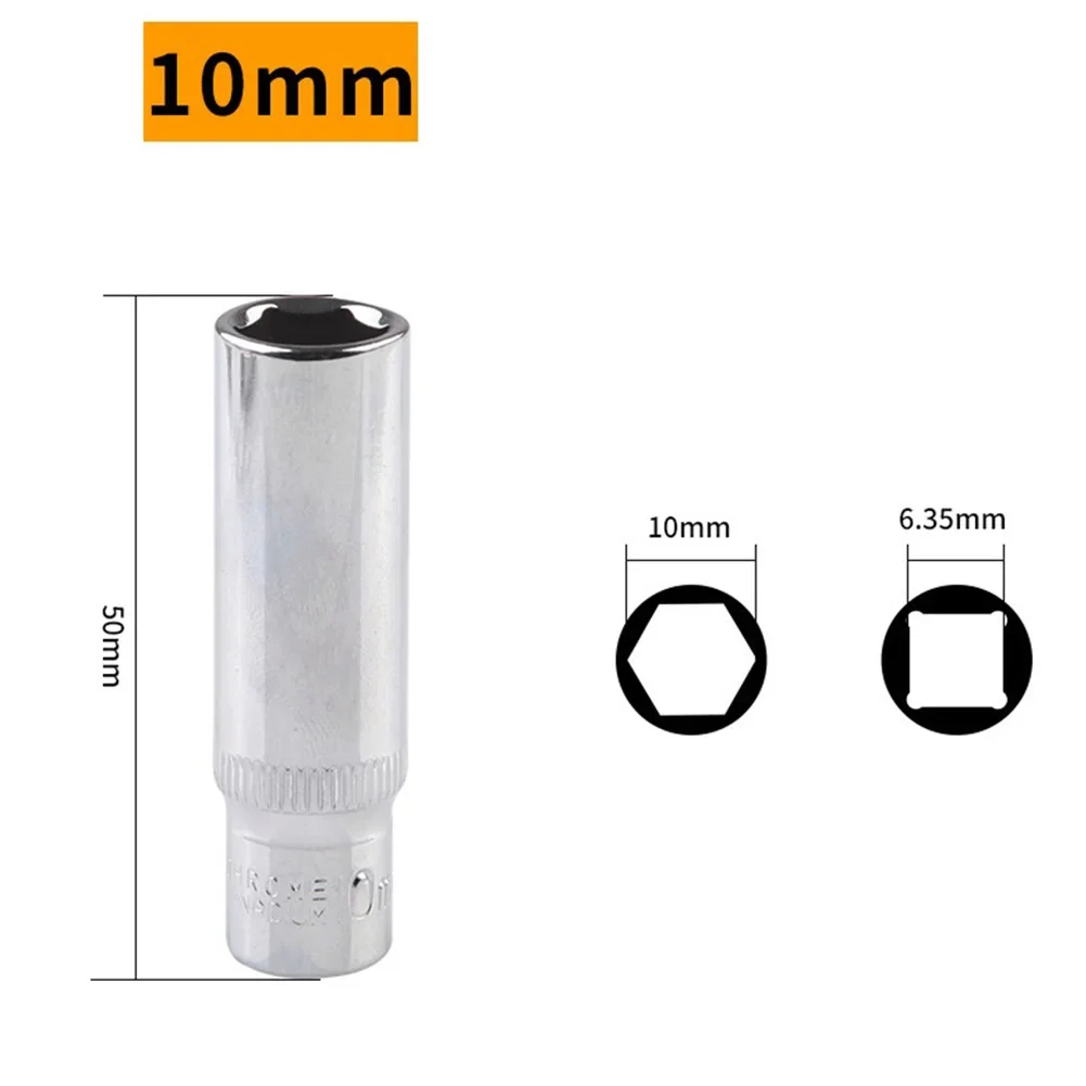 Imagem -06 - Polegada Unidade Quadrada 10 mm Chaves de Soquete Hexagonal Soquetes Profundos para Drivers de Impacto Chaves de Soquete Ferramentas Manuais Acessórios Peças