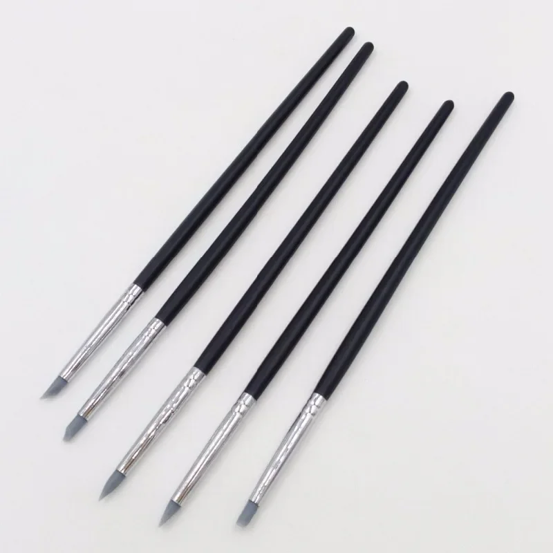 5pcs Polymer Clay Tools Nail Art Pottery Clay Tools Clay Pottery Sculpting Pencil Crafting Engraving Silicone Pen sculpture Tool