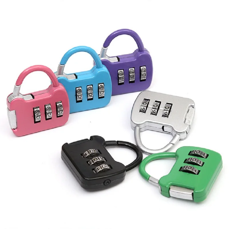 1PCS Color Mini Password  Trolley Case Password Lock Student Dormitory Cabinet Password Lock Backpack Zipper Lock