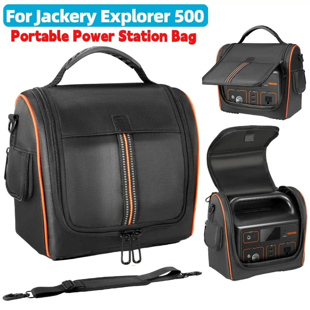 

For Jackery Explorer 500 Portable Power Station Storage Bag Waterproof Crossbody Bag Anti-fall Travel Outdoor Power Handbags
