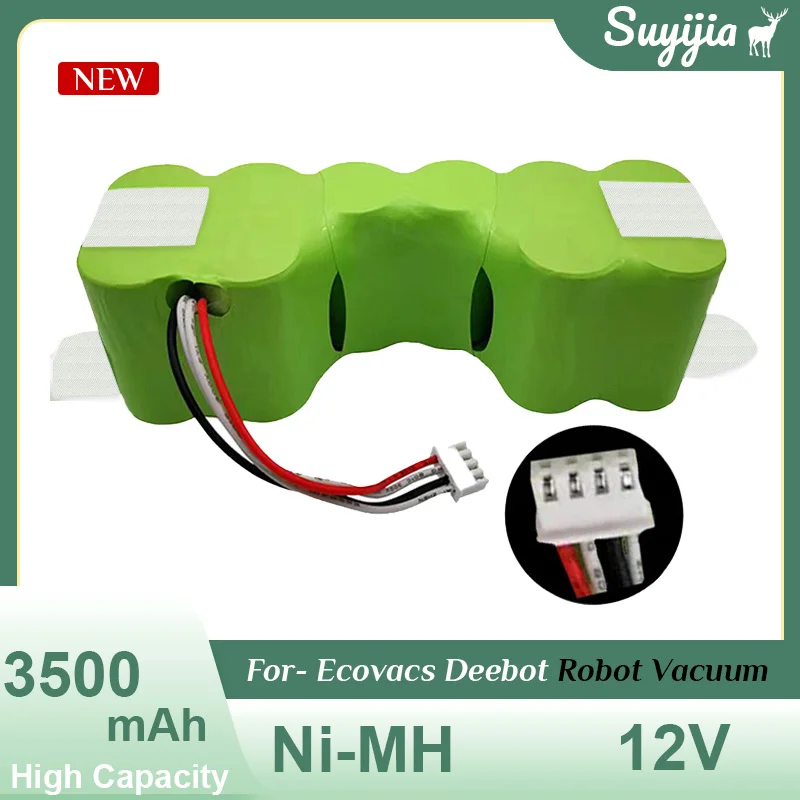 

Robotic Vacuum Cleaner Battery Pack 12V 3500mAh Ni-MH Battery for Ecovacs Deebot DE55 DE5G DM88 902 901 610 Battery Accessories