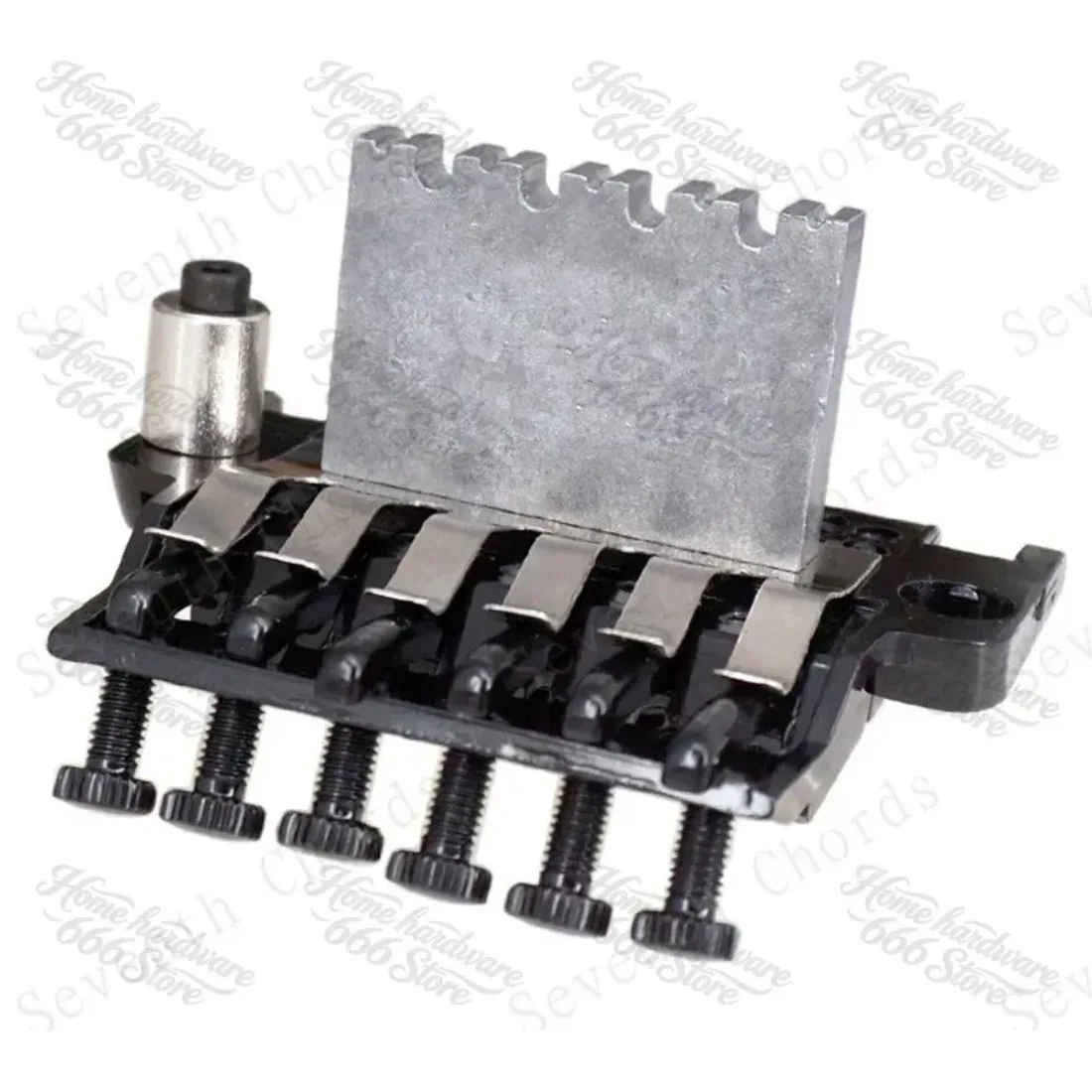 A Set Black Silver Tremolo Black Electric Guitar Bridge Double Locking Systyem Pulled 6 Strings Accessories Parts