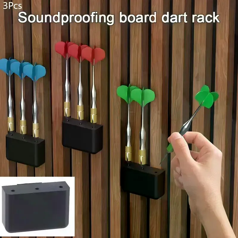 3Pcs Dart Rack No Drilling Soundproofing Board Dart Holder Darts Storage Holder For Home Office Recording Studio Foam Boards