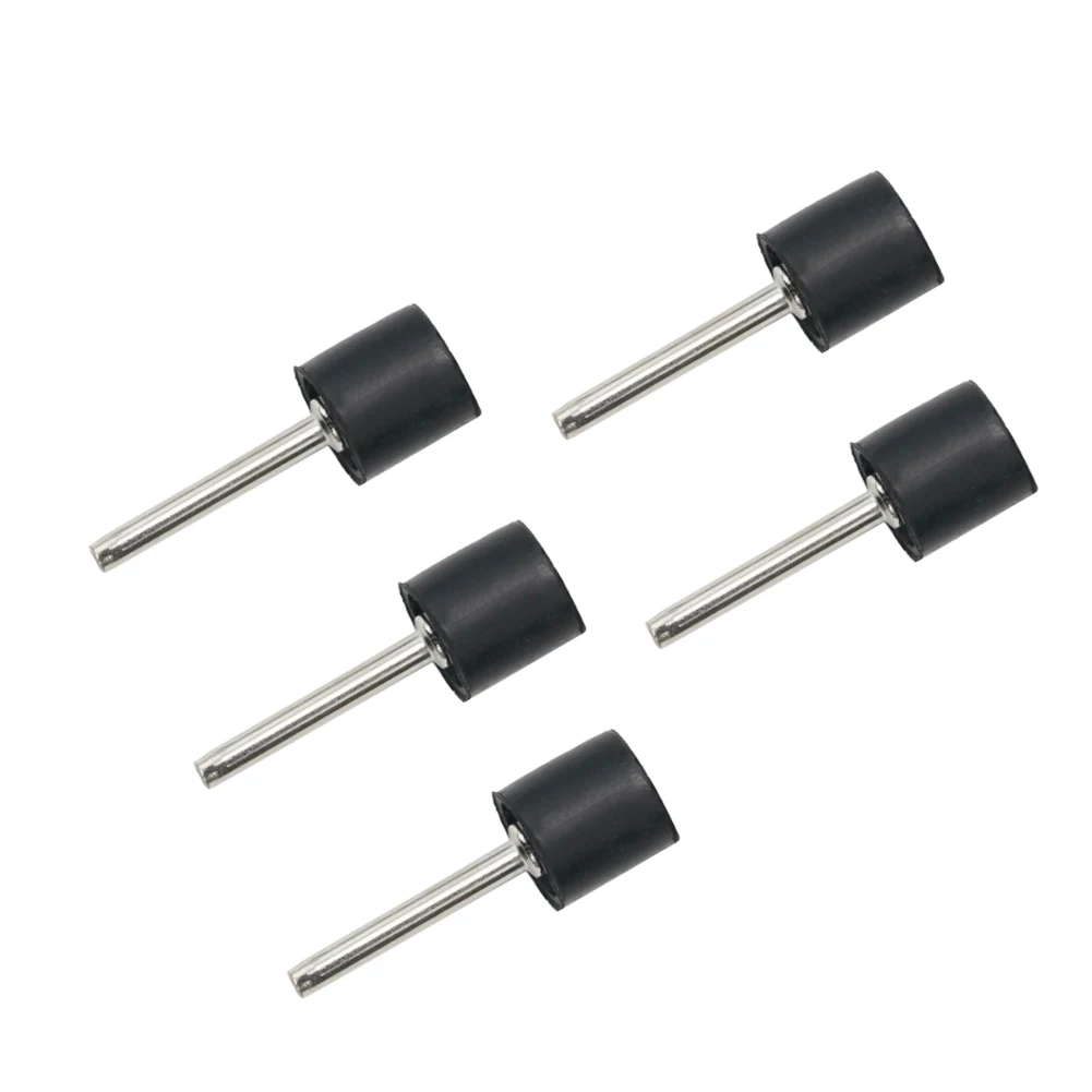 5 ชิ้น Sanding Mandrels Shank Mandrels เงิน 0.39 นิ้ว 3.17 มิลลิเมตร 9.5 มิลลิเมตรเครื่องมือขัดสีดําเครื่องมือโรตารี่ Sanding Mandrels