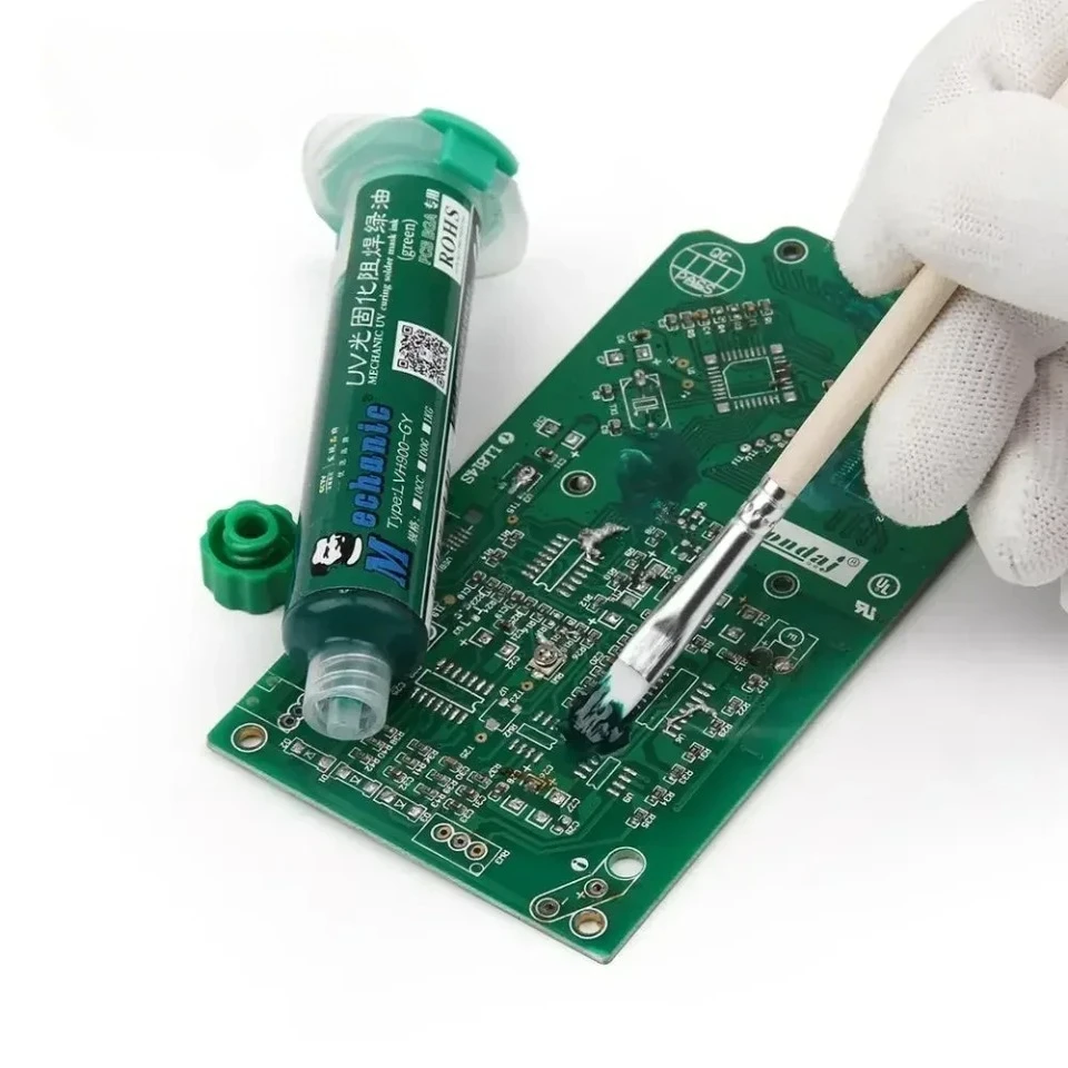 MECHANIC 6 Colors 10ml UV Curing Solder Mask Ink for PCB BGA Circuit Board Insulating Protect Soldering Paste Flux Oil Mechanic