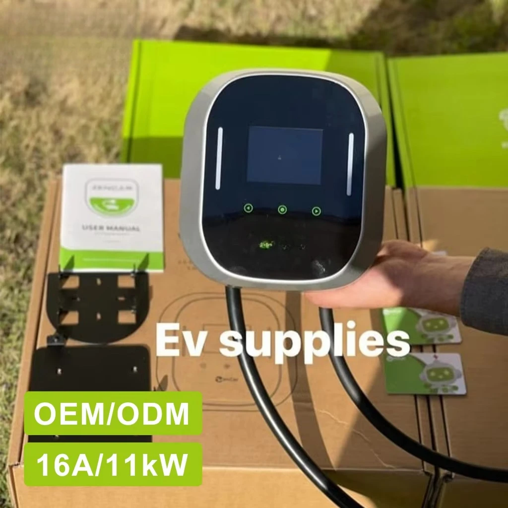 three-phase wall-mounted electric vehicle charging station 11kW AC wall-mounted charger with APP remote control