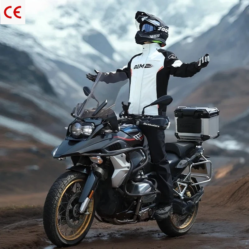 

Portable Split Full Body Heavy Rainproof Rainsuit for Adult Men Motorcycle E-bike Rider Waterproof Outdoor Riding Raincoat Set