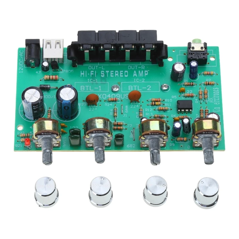 DX0409 Stereos Amplifier Board Double Channel Car Audios Amplifier Board Perfect for Car Exhibitions & Showcases Durable