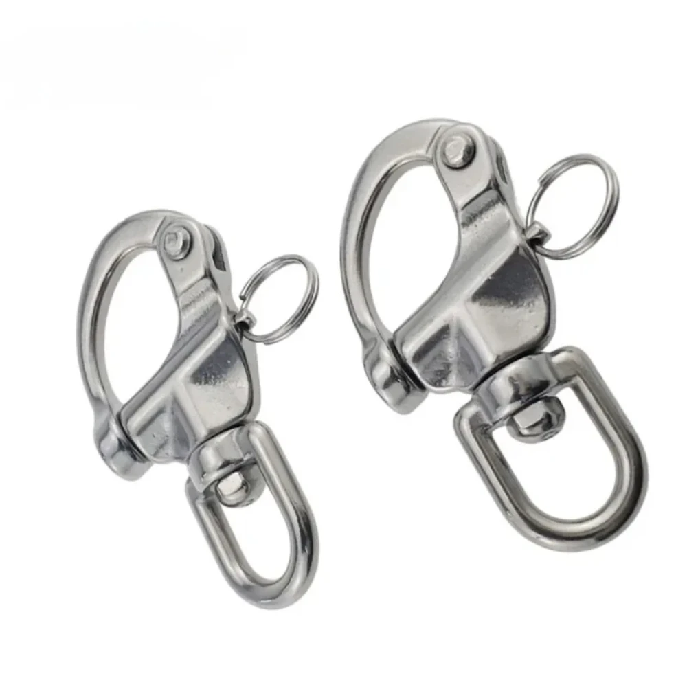 Hardware Hooks 316 Stainless Steel Rotating Spring Shackle Marine Hardware Rigging Accessories Rotating Shackle