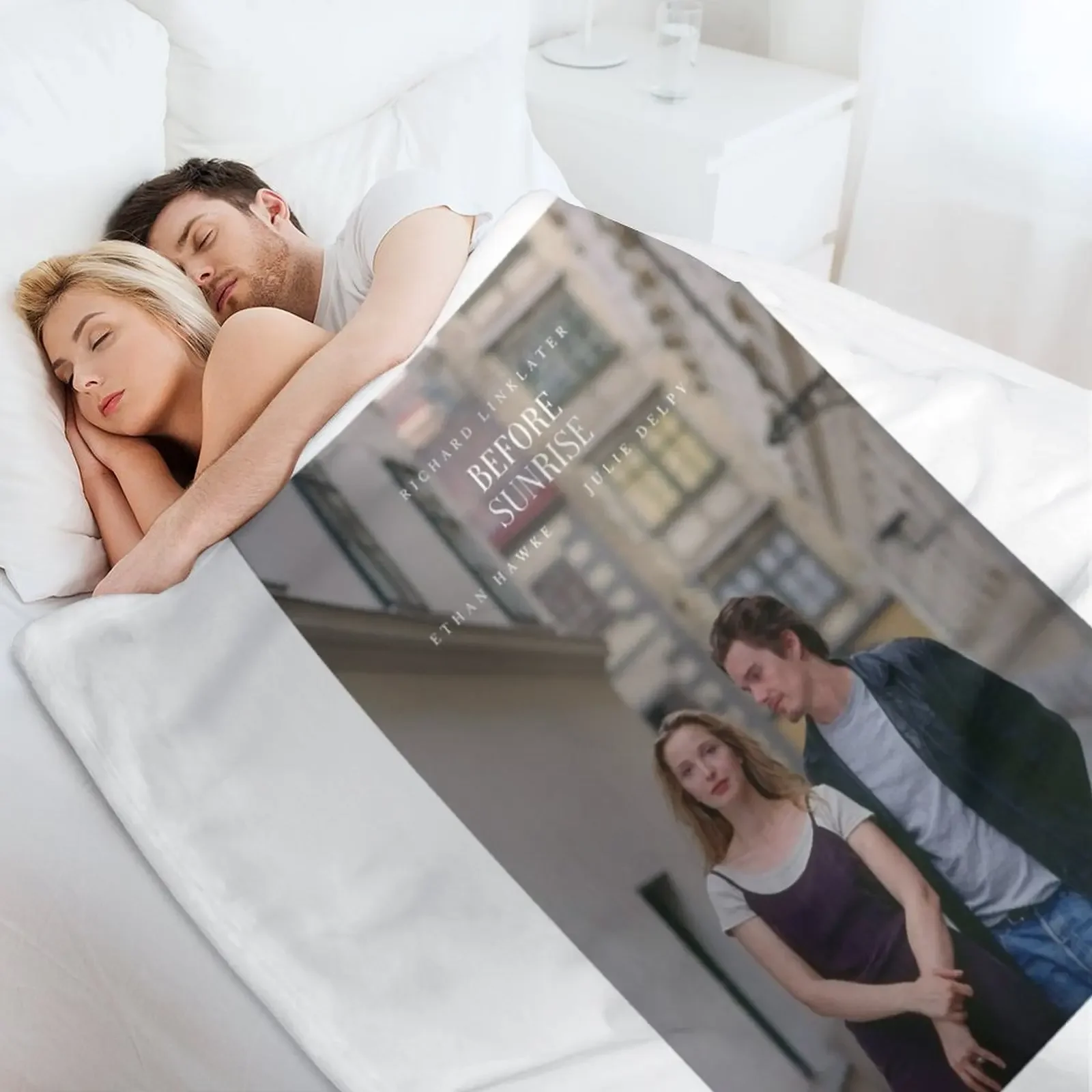 قبل شروق الشمس ملصق رمي بطانية منقوشة تأثيري أنيمي الشعر البطانيات الحرارية #4