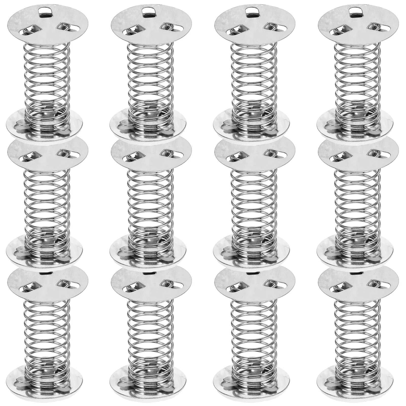 12 Pcs Spring Base Wobble Springs Replacement Shaking Dashboard Mount Silver Iron Kids