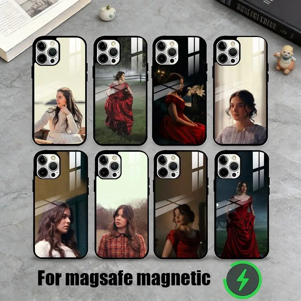 

E-Emily Dickinson Poet Portrait Phone Case For iPhone17,16,15,14,13,12,11 Plus,Pro Magnetic For Magsafe Wireless Charging