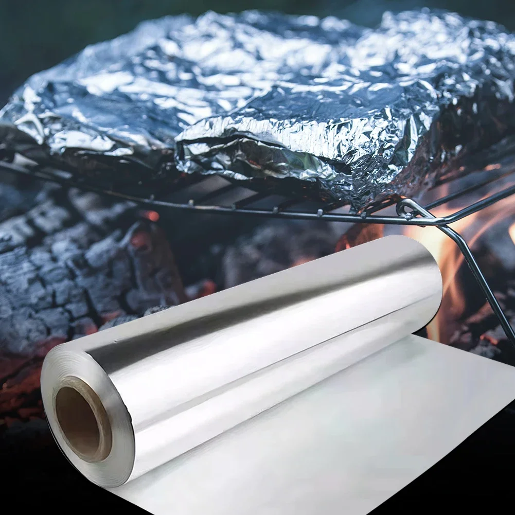 1 Pack Food Grade Disposable Tinfoil 12.2x1.65in Aluminium Foil Foil Wrap for Storing Cooking Food