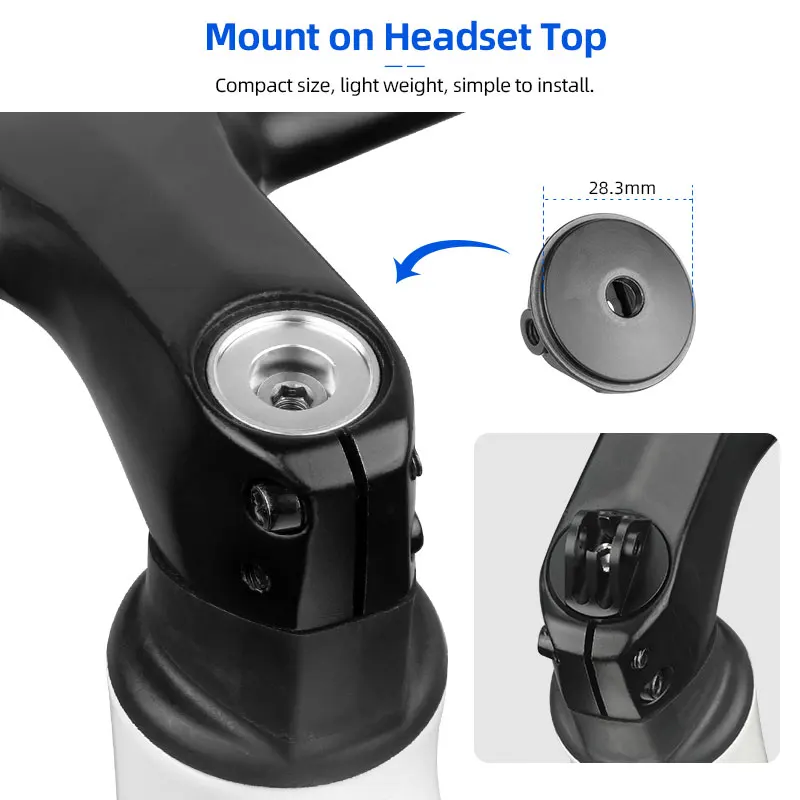 Bicycle OD1 28.6MM Stem Cap Stand For Gopro Sports Camera DJI Insta 360 Bike Computer Headlight Bracket Fits Garmin/Bryton/Wahoo