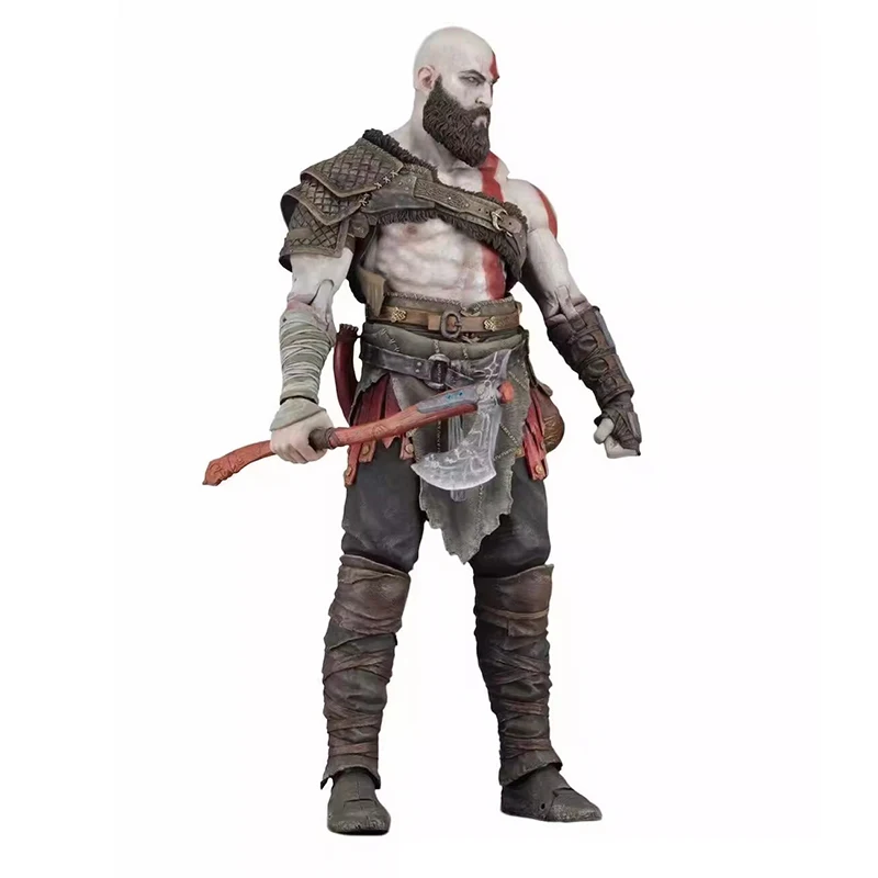 18cm NECA God of War Kratos 2018 Figures Atreus Action Figure Decoration PVC Game Movable Collection Model Toys for Child's Gift