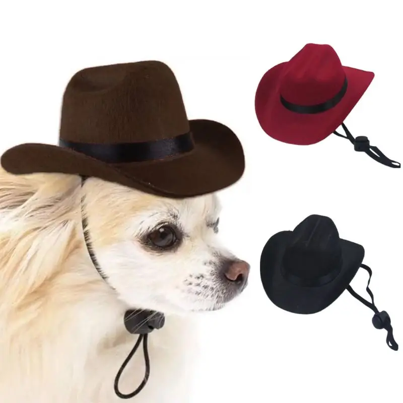 Berretto per cani per cani di piccola taglia Berretto da cowboy per gatti Berretto da baseball per cani Visiera da spiaggia Cappello per cuccioli