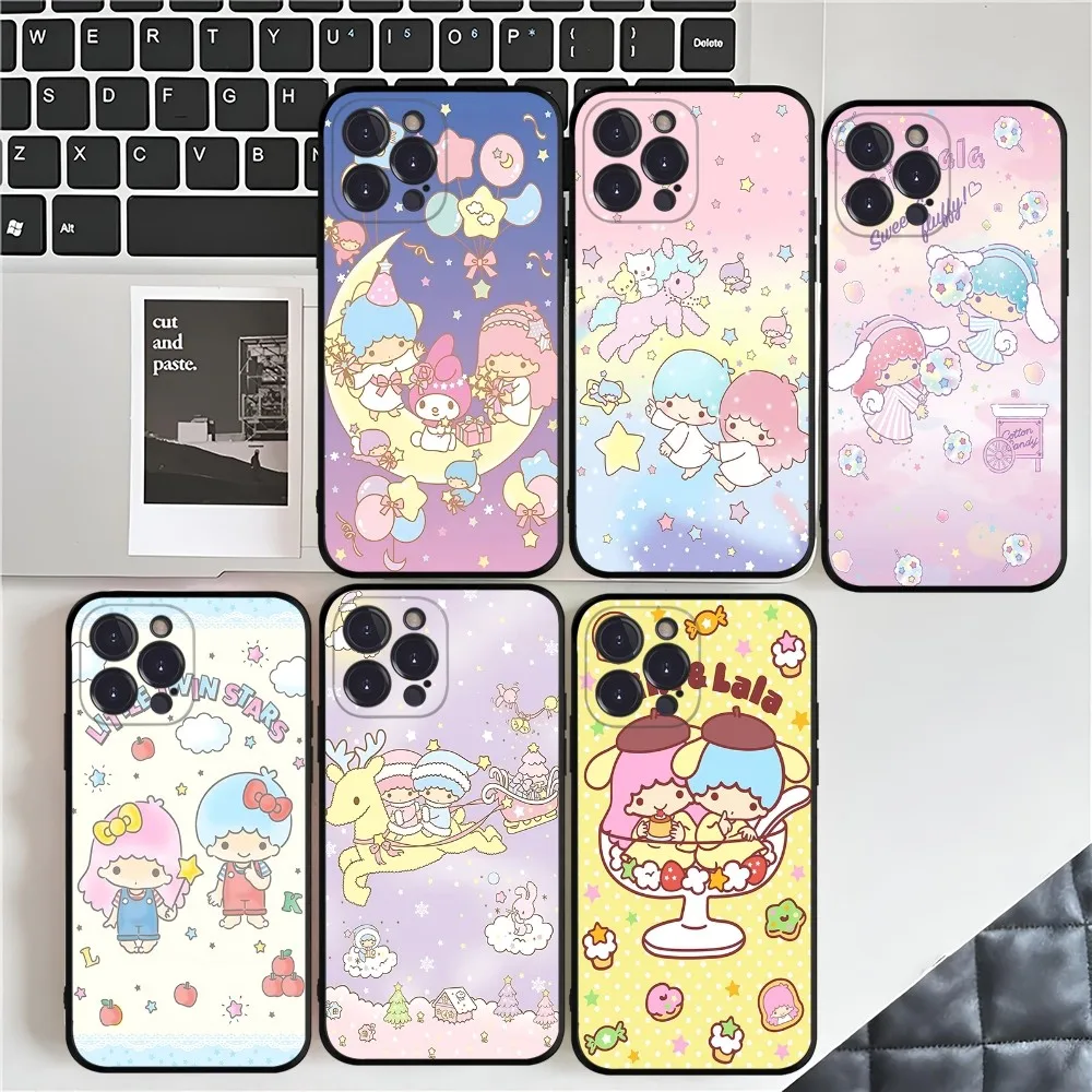 L-Little T-Twin S-Stars Phone Case For IPhone 16 15 14 11 12 13 Mini Pro XS Max Cover 6 7 8 Plus X Funda Shell