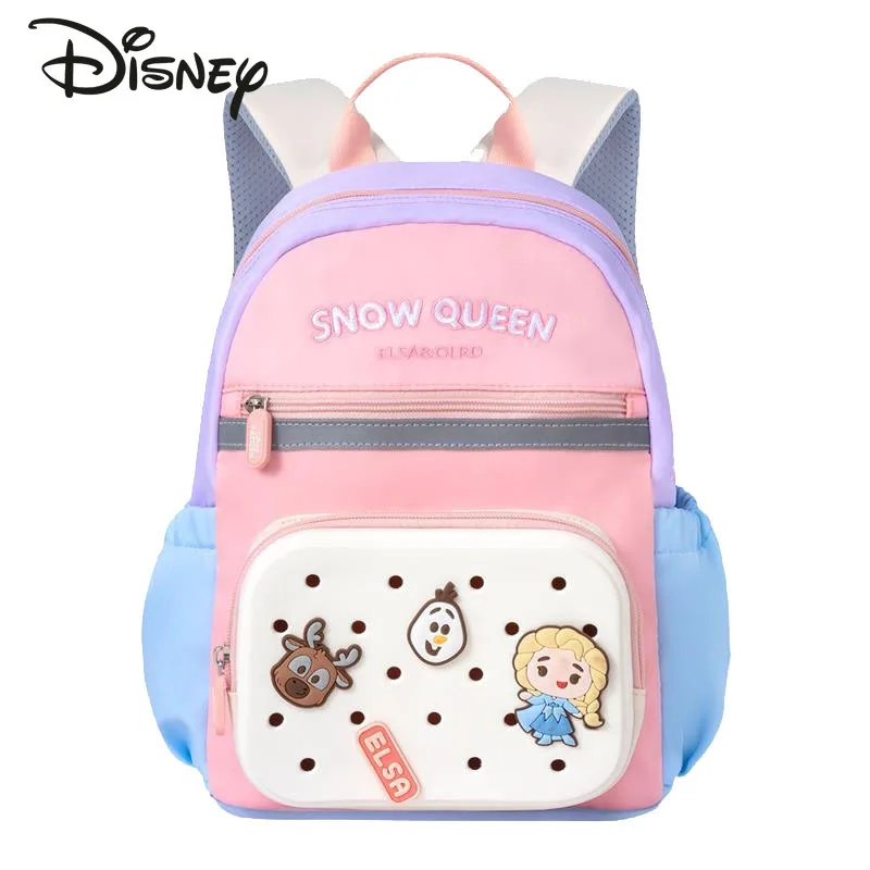 

Disney Original New Girls' Backpack Cartoon Cute DIY Girls' School Bag Luxury Brand Personalized Fashion Children's Backpack